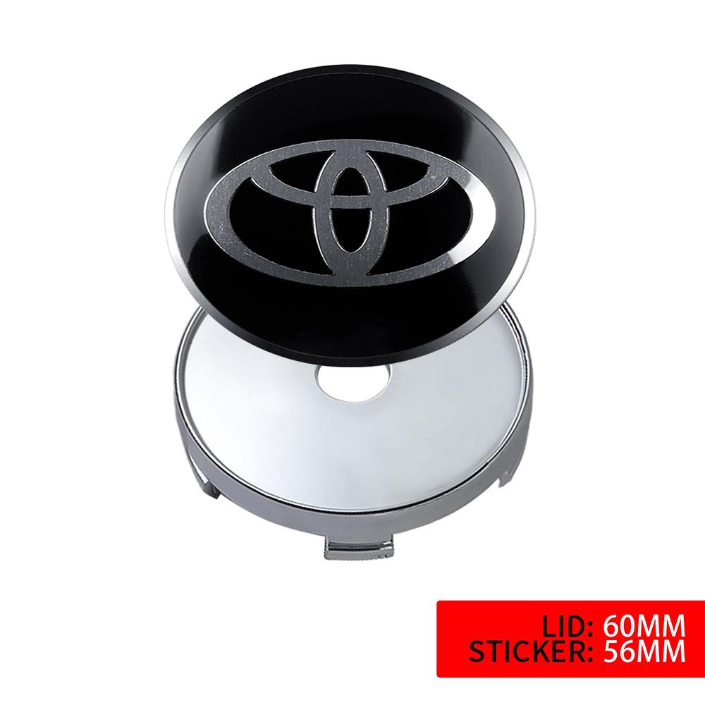 2026 Nuovo Per Toyota 4pz 56/60MM Tappi Centrali Mozzo Ruota Auto Coprimozzo Cerchione Decalcomanie Per Toyota Avalon Mirai Avensis Prado Hilux VVT-I 4W