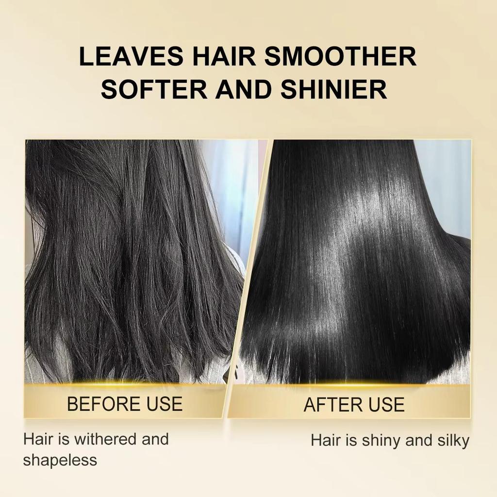 PURC Set per la cura dei capelli in oro 24K, maschera nutriente per capelli e olio per la cura, lisciante, lucido, riparatore, trattamento per capelli secchi, danneggiati e crespi