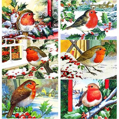 New 5D DIY Diamond Painting Snowbird Diamond Embroidery Snow Scene Cross Stitch Full Round Drill Home Decor Manual Gift