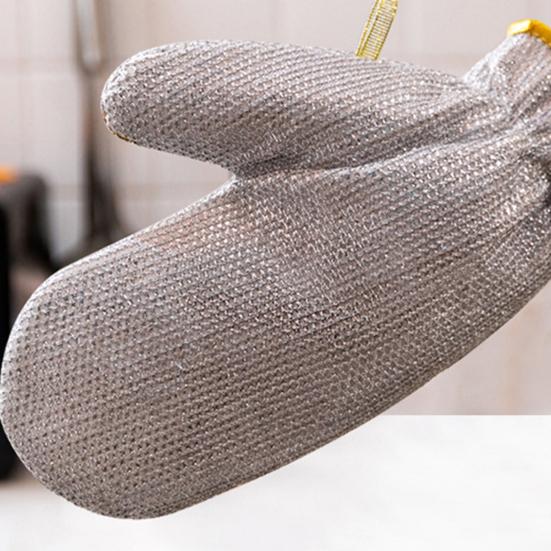2 Stück Spülhandschuhe Multifunktionale Reinigungshandschuhe mit Stahldraht Wasserdichte Haushaltshandschuhe