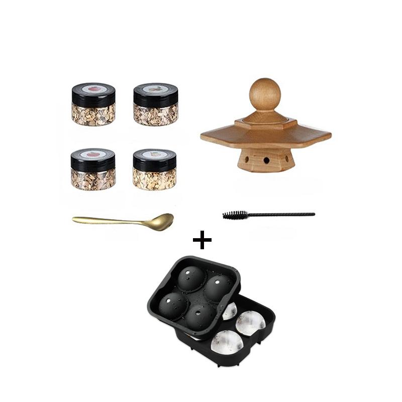 Cocktail-Räucherset für Bourbon Whiskey Geschenke für Männer Getränke-Räuchergerät Infuser Old Fashioned Räucherset mit Holzchips für Barwerkzeug