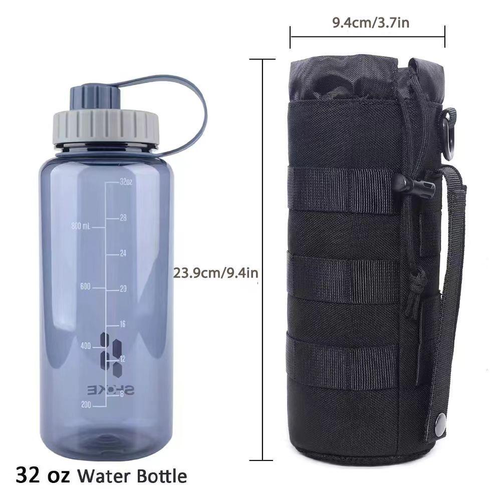 Tactical Outdoor Molle Water Bottle Pouch: Wear-Resistant, Insulated Sleeve & Handheld Waist Bag