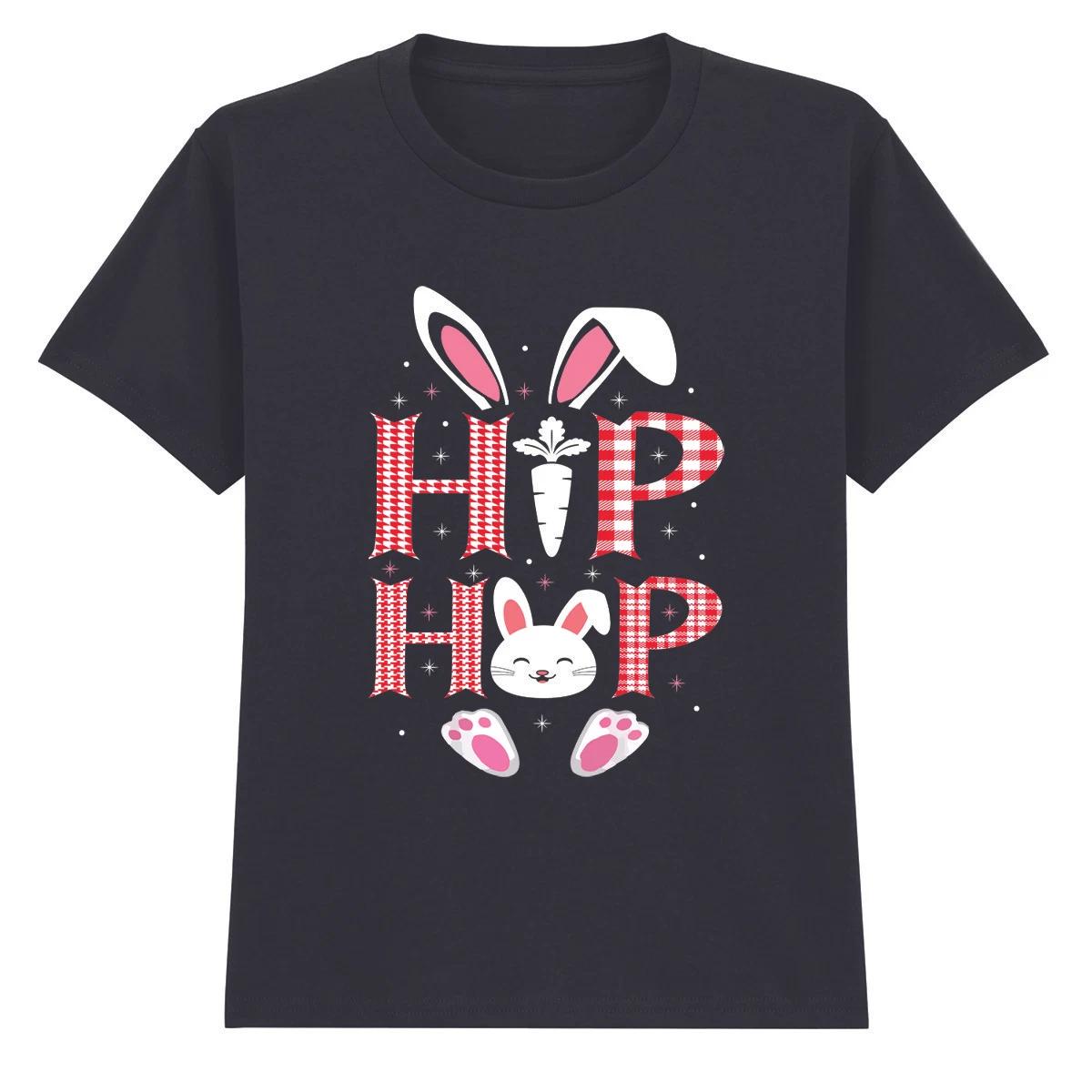 HIP HOP Boys Girls Kids T-Shirt Bunny Rabbit Easter Gift For Kids 100