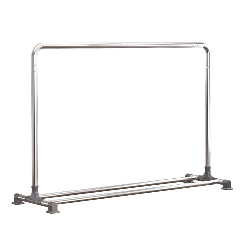 Sturdy Stainless Steel Clothes Drying Rack with Single Rod for Indoors and Outdoors