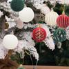 6pcs Velvet Christmas Painted Balls Pendant 6cm Christmas Tree Ornaments  Holiday Festival Decor