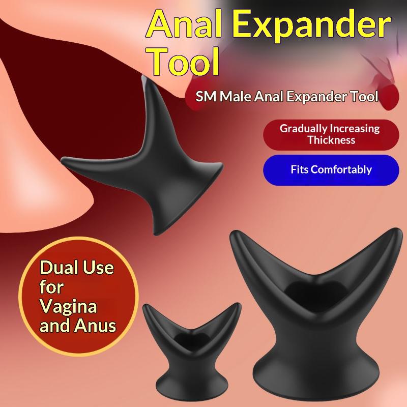 Adult Women Men Gay Vshaped Silicone Hollow Butt Plug Speculum Anus Expander Tunnel PeekingInto The Vagina And Anal
