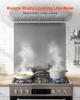 76x76 cm Stainless Steel Backsplash for Stove, Ultra Flat Splatter Guard, Wall Shield Range Hood Backsplash, Easy Clean Kitchen Wall Metal Panel,