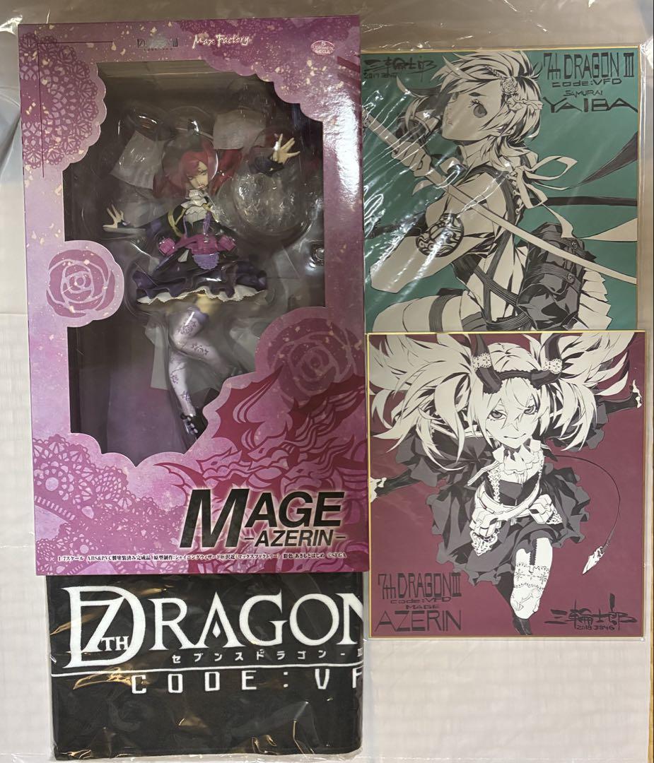 

[USED] Seventh Dragon Mage AZERIN Figure Bonus Colored Paper Muffler Towel