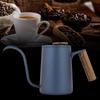 600 ml Mode Handtag i Rostfritt Stål Drip Kaffekanna Svanhals Pip Vattenkokare;Svart: