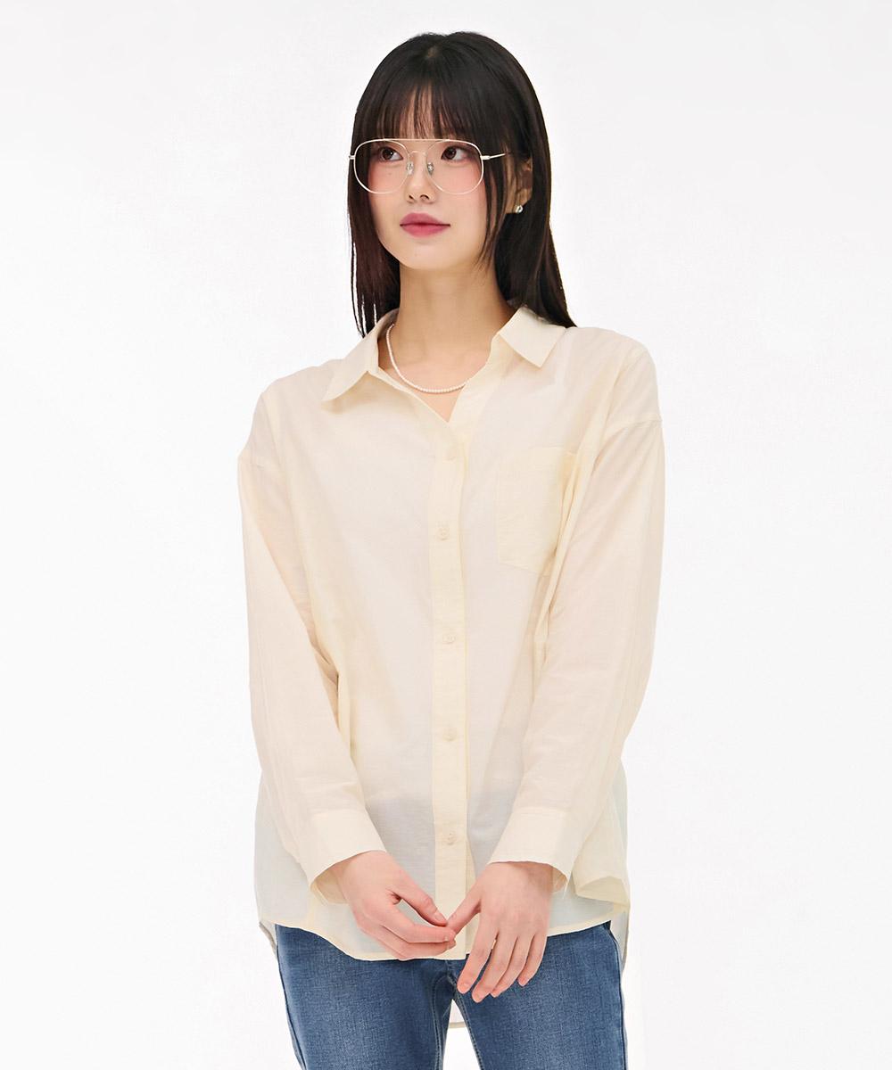 Chase Cult Women S Open Collar Sleeve Roll-Up Shirt - Ivory Ecru/85