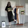 Women's Short Sleeve T-shirt Summer Large Size Medium Length Maternity Dress