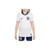 England 2024/25 Stadium Home Embroidered Logo Design Casual V-Neck Short Sleeve Kids Tops White FJ4410-100