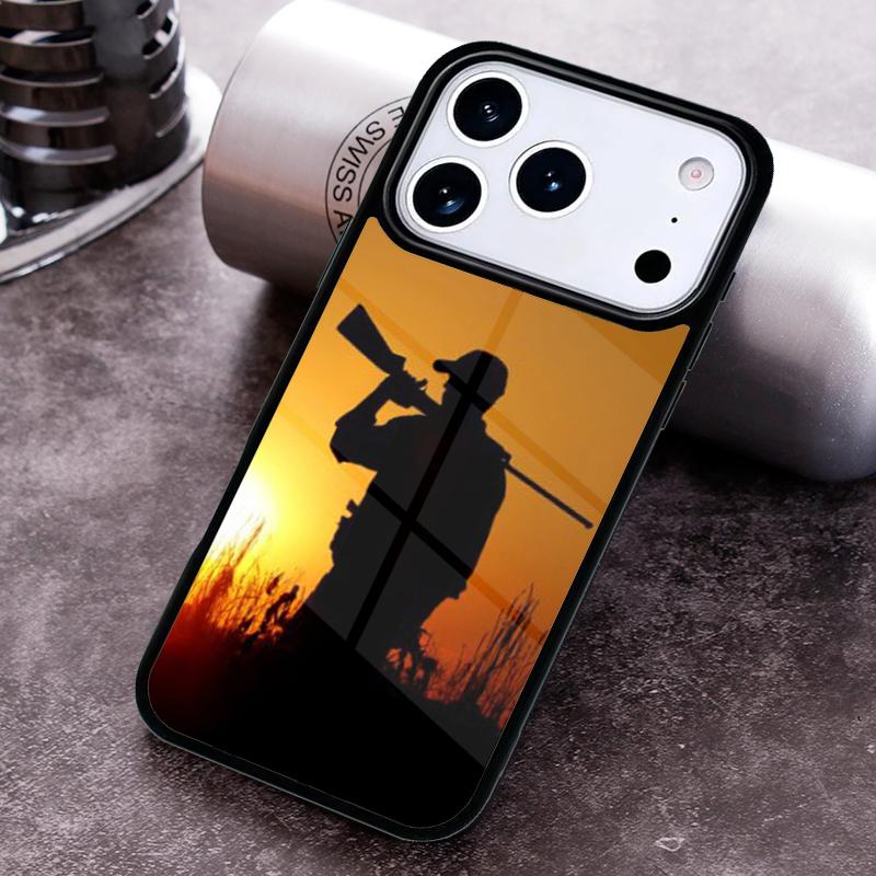 Hunting Dog and Fishing Man Cute Phone Case for iPhone 17 16 15 Pro Max Air 14 13 12 11 Plus Shockproof Cover