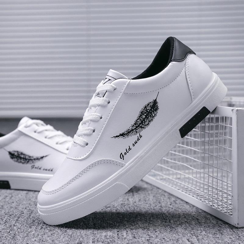 

Men s 2024 Spring/Summer Breathable White Casual Korean-Style Sneakers 39