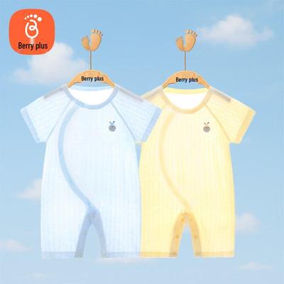 2-Piece Short Sleeve Pure Cotton Summer Romper Set