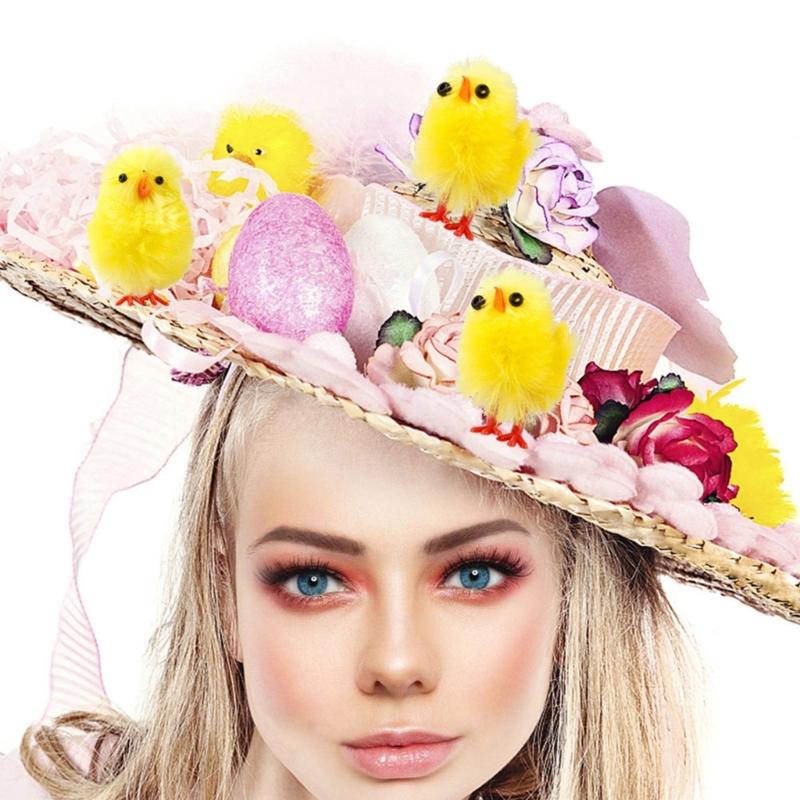 60pcs Easter Chick Surprise Toy for Filling Easter Egg Easter Party Favor Egg Hunt Supplies Kids Gift Stuffed Chicken