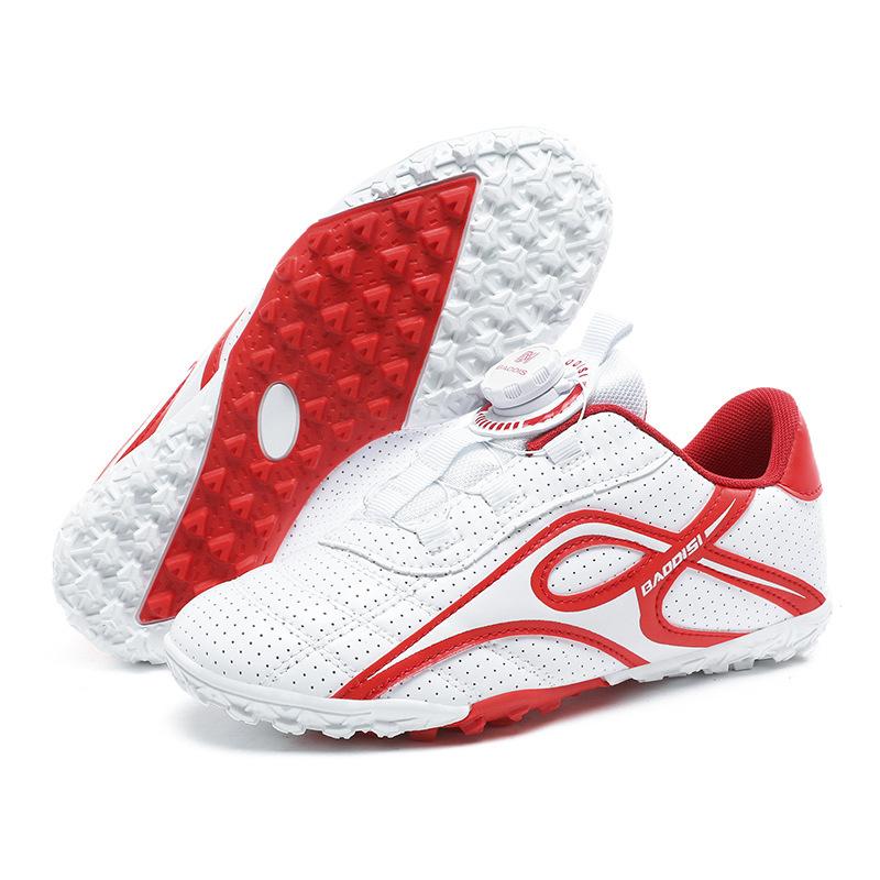 

2025 новые детские футбольные бутсы с вращающейся пряжкой, шипы для школьников, сломанные ногти, тренировочная обувь для игры на траве 39