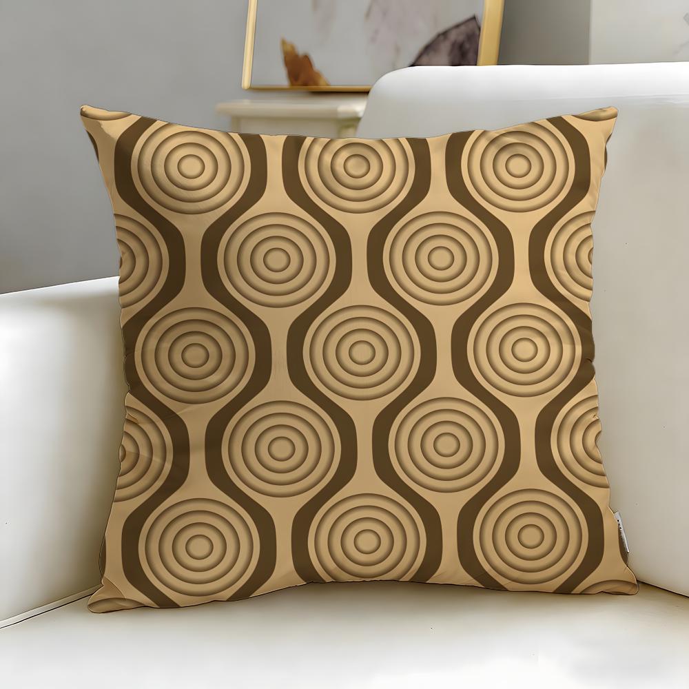Triangle Array Cushion Cover Soft EasyWash Pillow Case Versatile for Couch Bed Travel and Office