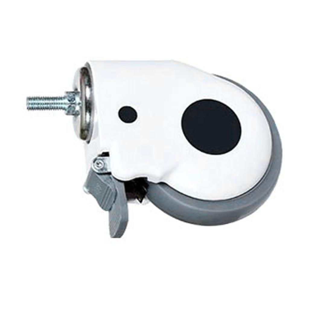 Kółko obrotowe 5 cali Niskoszumowe Wytrzymałe Kółko TPR Akcesorium Zamienne z Hamulcem do Wózka Kółko Uniwersalne z Hamulcem