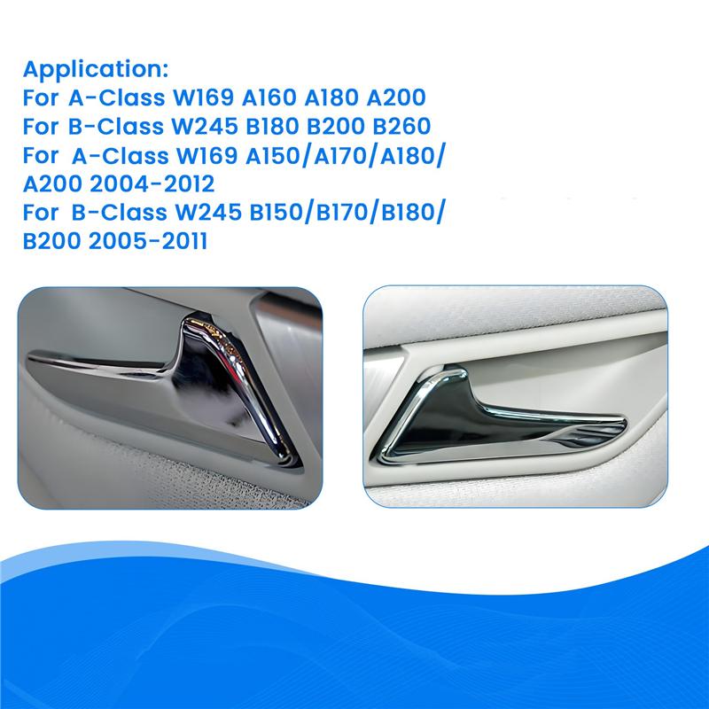 L10A Car Interior Door Handle Set For Mercedes Benz A-Class B-Class W169 W245 Front Left/Right Rear 1697600308 1697600408