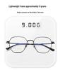Unisex Ultra-light Titanium Polygonal Glasses Frame with Anti-blue Light for Students 2023 - Model 2417
