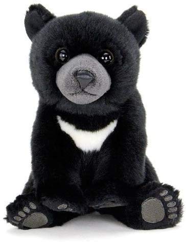 Carolata Asiatic Black Bear Plush Toy (Soft and Realistic) Bear Stuffed Animal (Doll Mascot) Birthday Gift (Twice Tested) Animal Toy/Christmas Gift
