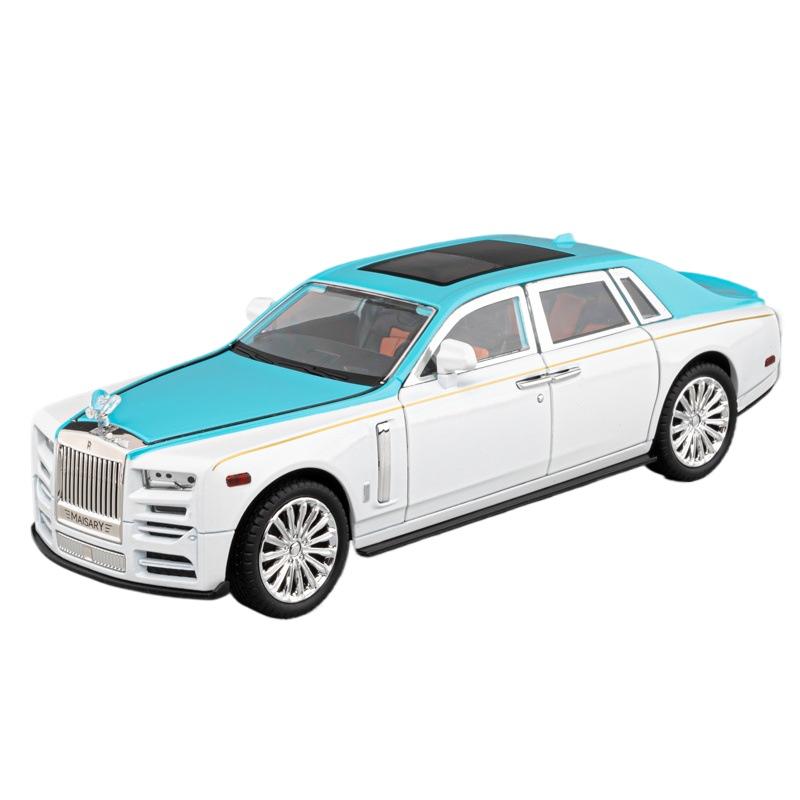 1/22 Scale Rolls Phantom Alloy Car Model Diecasts Metal Vehicles Collect Simulated Decorations Sound & Light Gifts for Kids