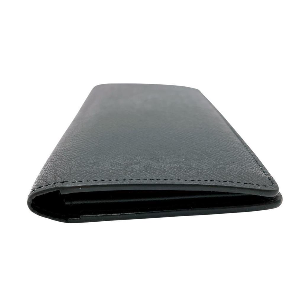 Used Good Condition Louis Vuitton M30501 Taiga Portefeuille Brother Long Wallet Black