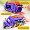 Triceratops Deformation Dinosaur Car Model Pull Back Alloy Car Track Parking Lot Ejection Foldable Children Educational Toys