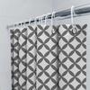 Patterned Shower Curtain Set For Bathroom Decoration Black And White Geometric Design Waterproof Fabric Curtains With Hooks Incl