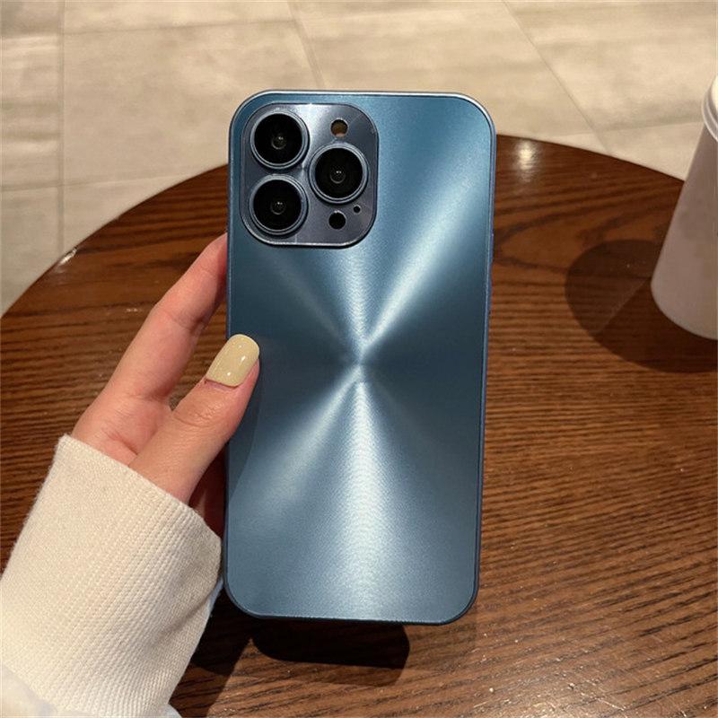 Husă nouă de lux Bling Laser Aurora de culoare solidă pentru iPhone 13 14Pro 12 11 14 Max Plus Coque, subțire, mată, rezistentă la șocuri