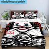 3PCS Cool clown Pattern 3pcs Bedding,Including 3PCS Duvet Cover And 2pcs Pillowcases Perfect for Christmas,Ideal for Bedroom, Dormitory