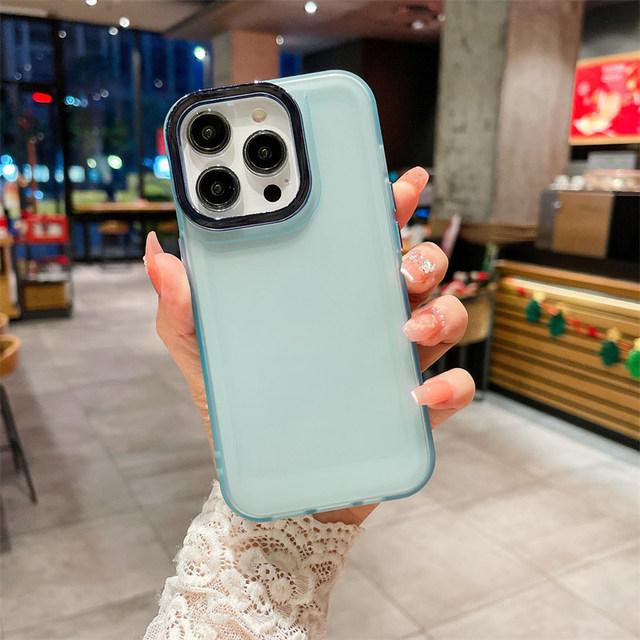 

Силіконова металева рамка для лінз, матовий чохол для телефону для Iphone 14pro Max 11 12 13 Pro Max 14 Plus, м’який протиударний бампер, задня кришка