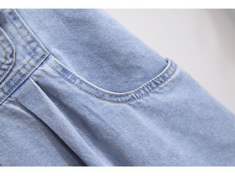 Women's Petites French Doll Collar Denim Overall Skirt - Unique Spring 2026 Fashion