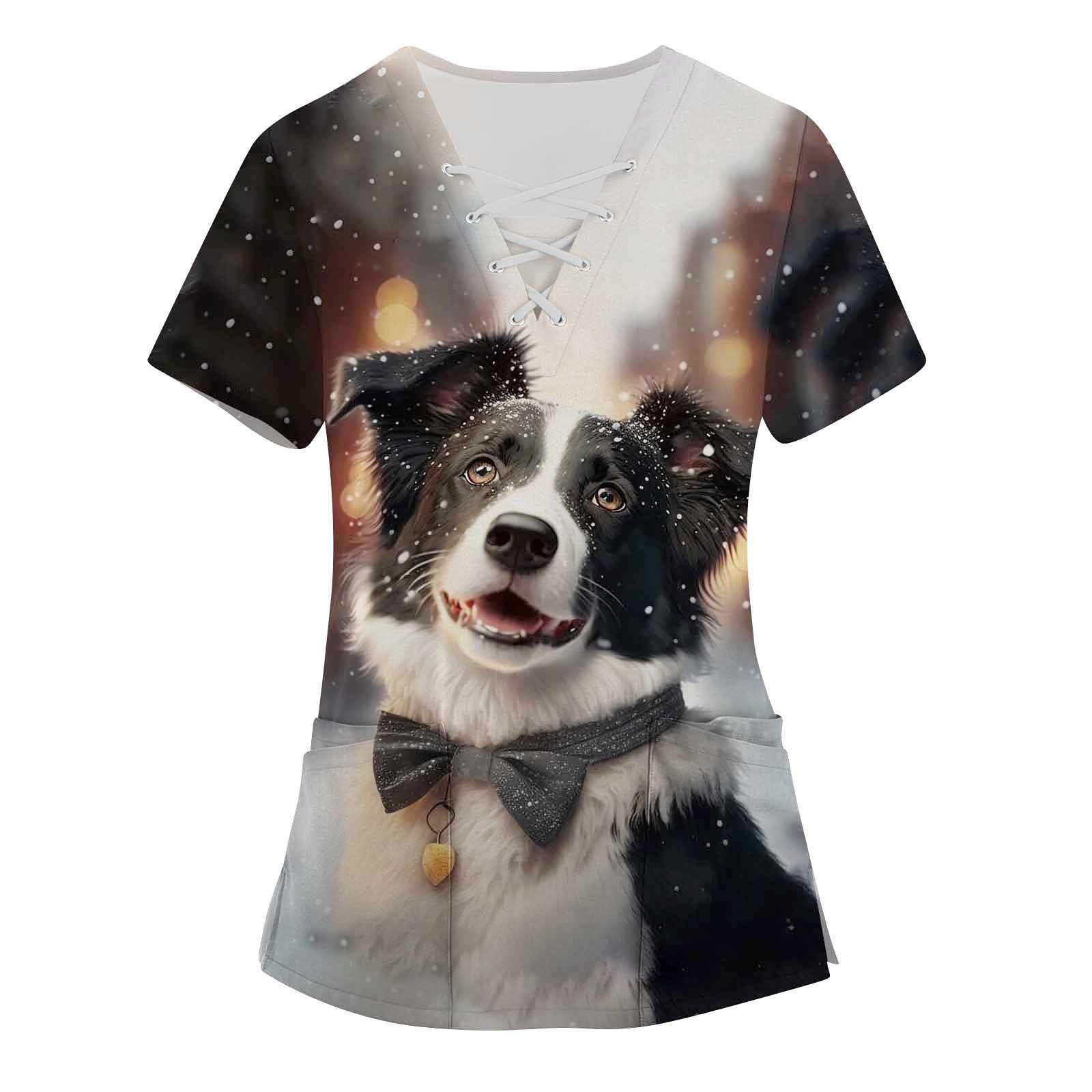 

Женский топ с карманами и карманами с пасхальным принтом и v-образным вырезом с короткими рукавами XXXXXL белый