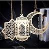 3 Pieces of Wooden Pendant Jewelry, Decorated with Moon, Stars, Wind Chimes, Can Be Used for Eid Al Fitr Decoration