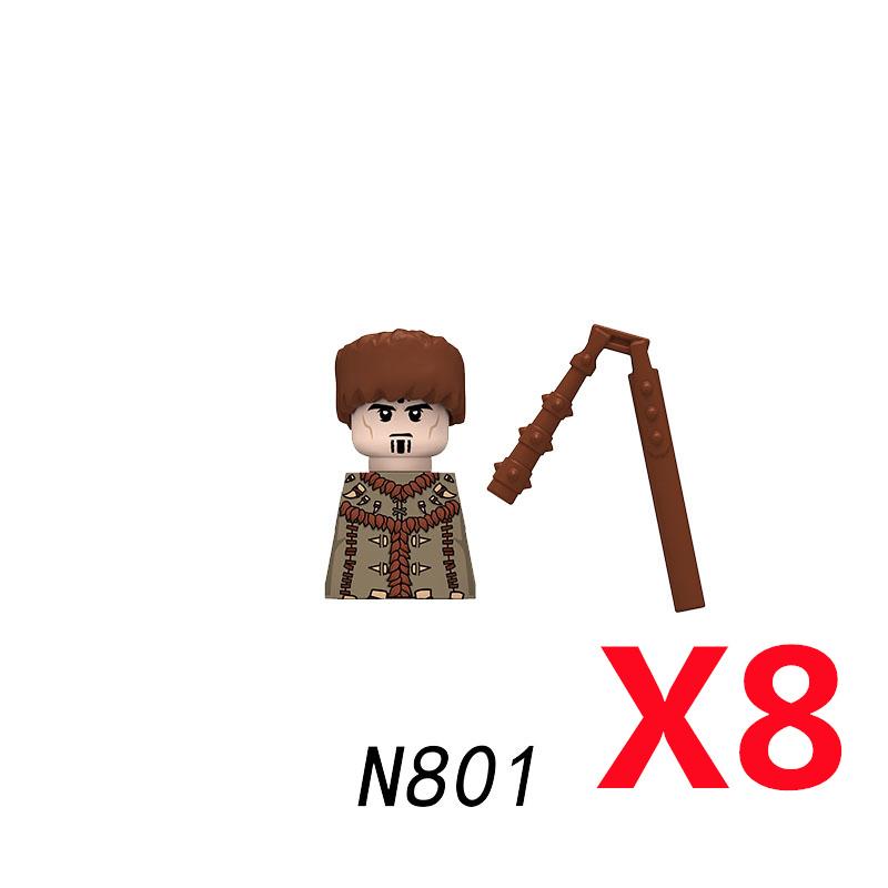 MOC Mittelalterliche Burg Rabe Schwarzer Falke Ritter Figuren Bausteine Infanterie Kriegswaffe Soldat Schild Schwert Rüstung Kinderspielzeug B143