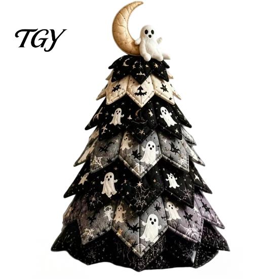 Pacchetto Completo Materiale da Cucito Kit Artigianale Albero di Natale in Tessuto Trapuntato Fai-da-te, Set Festivo Artigianale Fatto a Mano Patchwork Vintage, da Tavolo