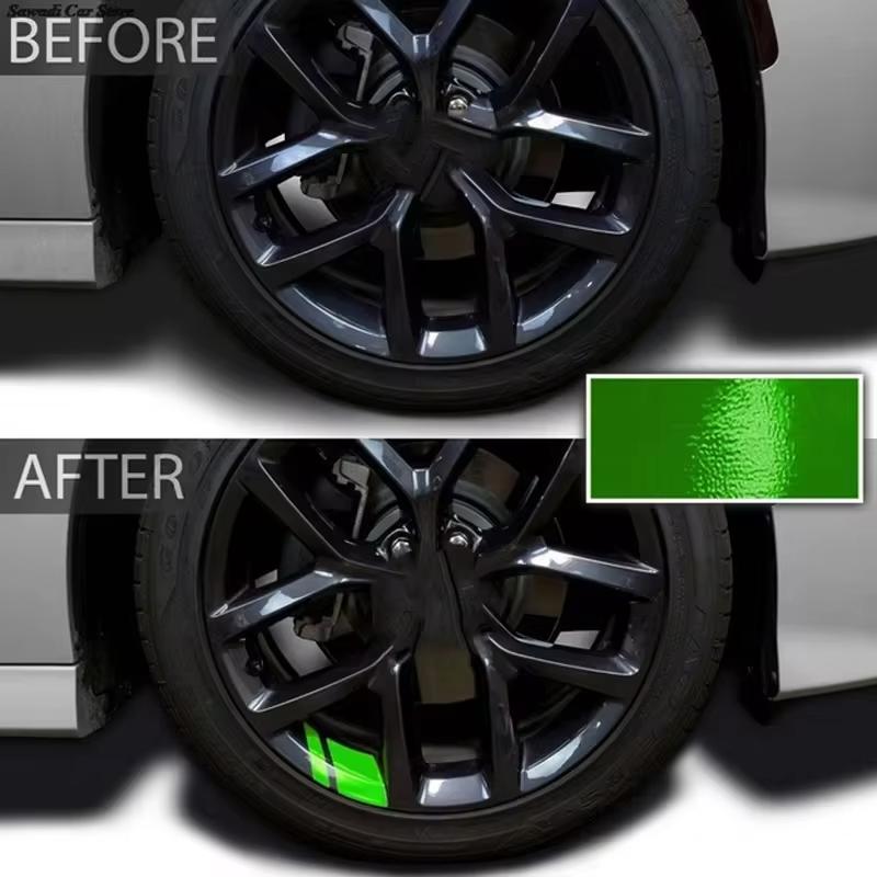 6PCS Reflective Car Wheel Decal Stickers Pressure Adhesive Auto Car Sticker Wheel Hub Decals Accessories