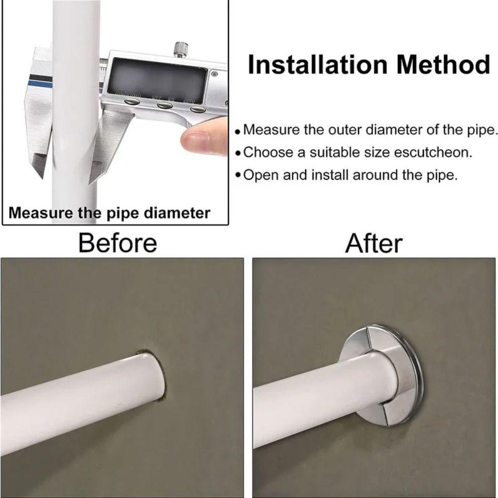 Dekorative Abdeckung für Edelstahlarmatur Silber Rohrabdeckungen Wandabdeckungen Nützliche Flanschabdeckung