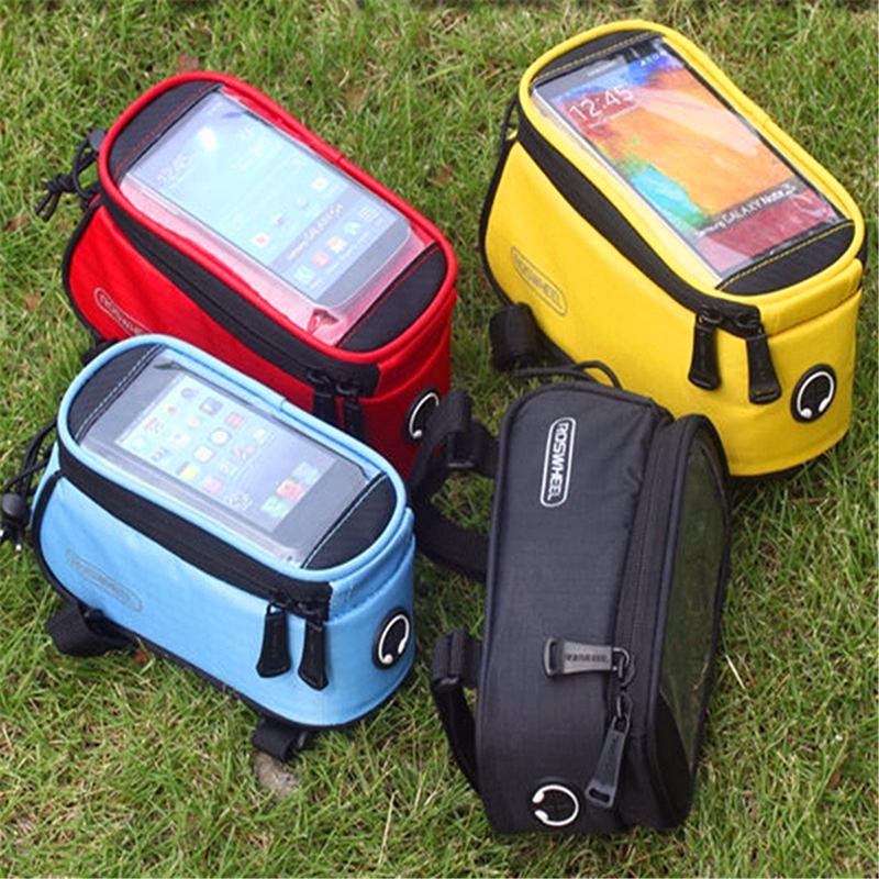 Waterproof Cycling Bike Bicycle Front Frame Tube Shock Absorption Padded Bag Case for Cell Phone