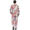 M-XL Men's Print Craze Suit Clown Costume, Halloween Holiday Disco Suit for Men