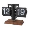 Digital   Desk Clock 12 Hours Battery Powered Retro Mechanical Auto   Down Clock with Wood Base for Living Room