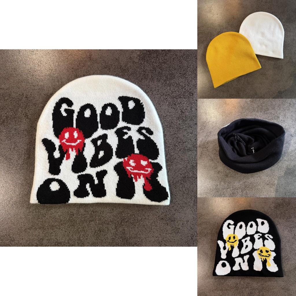 Beanie Hat With Halloween Letter Pattern For Men Women Autumn Cold Weather Fashion