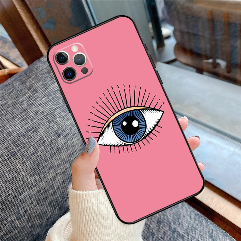 Evil Eye Lucky Eye Blue Phone Case For iPhone 16 15 14 13 12 11 Pro Max 12 13 mini XR 15 16 Plus 16e Cover Shell