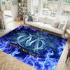 Olympique Lyonnais FC Design Crystal Velvet Carpet Cozy Non?Slip Printed Rug For Bedroom Living Room Entrance