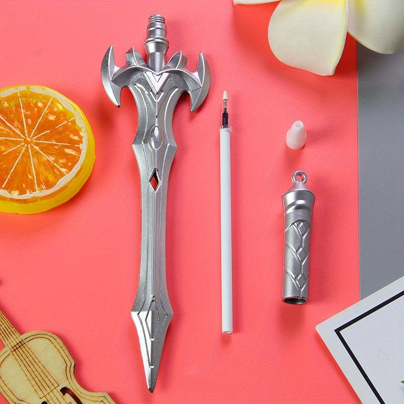 Back To School Season 10pcs 0.5mm Anime National Style Sword Shape Gel Pen Creative Weapon Shape Water Pen Prize Gift Signature Pen