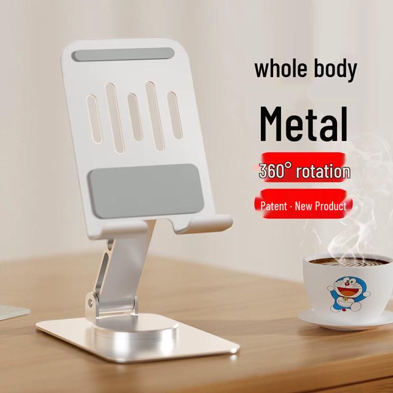 All-Metal 360° Rotating Phone Holder Stand for Home & Live Streaming