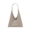 Korean StyleinsNew style casual and sweet plaid canvas shoulder shopping bag, fresh and versatile for daily use, underarm bag