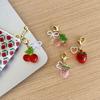 Keychain Pendant Bowknot Decor Simulated Fruit Design Key Chain with Universal Lobster Clasp Keys Bags Phones Accessory